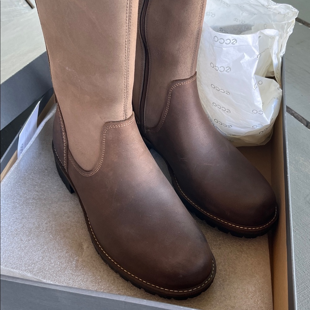 New in Box - Ecco “Elaine”
Dark Brown Leather Tall Boots - Picture 2 of 9